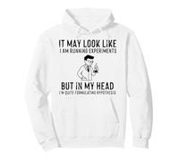 Funny Scientist Quote Running Experiments Humor Pullover Hoodie