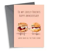Funny Scone Pun Anniversary Card - To My Lovely Parents - Where Have All The Years Scone