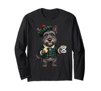 Funny Scotch Terrier Dog Mug Coffee Scotland Flag Long Sleeve T-Shirt