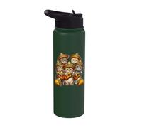 Funny Scottish Fold Cinco De Mayo Cats Stainless Steel Insulated Water Bottle