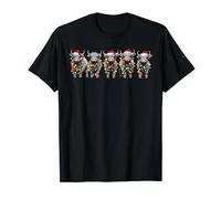 Funny Scottish Highland Cows Santa Lights Heifer Xmas Pajama T-Shirt