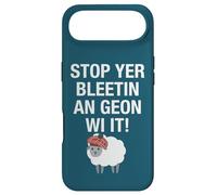 Funny Scottish humour 'Stop yer bleetin' sheep tartan hat Case for iPhone Air