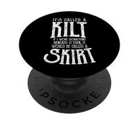 Funny Scottish Saying True Scotsman Kilt Meme Design PopSockets Adhesive PopGrip