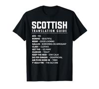 Funny Scottish Slang Translation Guide Proud Scottish Aye T-Shirt