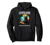 Funny Scottish Terrier Dog I Work Hard Scottie Dog Lover Pullover Hoodie