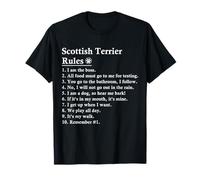 Funny Scottish Terrier Dog Rules Scottie T-Shirt