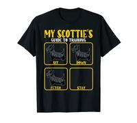 Funny scottish terrier scottie scotch dog training guide mom T-Shirt