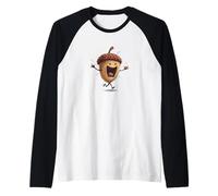 Funny Screaming Acorn Costume for Boys and Girls Raglan Baseball Tee
