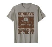 Funny Screaming at The TV for Sunday Football Lovers T-Shirt