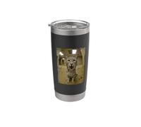 Funny Screaming Bobcat Office Backroom Animal Stainless Steel Insulated Tumbler