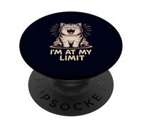 Funny Screaming Cat I'm At My Limit Stress Meme PopSockets Adhesive PopGrip