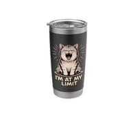 Funny Screaming Cat I'm At My Limit Stress Meme Stainless Steel Insulated Tumbler