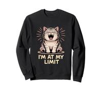 Funny Screaming Cat I'm At My Limit Stress Meme Sweatshirt