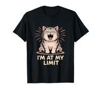 Funny Screaming Cat I'm at My Limit Stress Meme T-Shirt