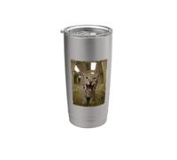 Funny Screaming Lynx Office Backroom Animal Stainless Steel Insulated Tumbler