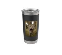 Funny Screaming Lynx Office Backroom Animal Stainless Steel Insulated Tumbler