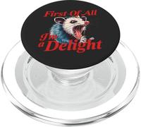 Funny Screaming Opossum Quote - First Of All I'm a Delight PopSockets PopGrip for MagSafe