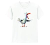 Funny Screaming Seagull Boys Girls Kids T-Shirt Animal Graphic Tee Gift for Kids