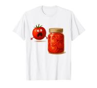 Funny Screaming Tomato jar Slides Surprise Meme Gardening T-Shirt