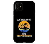 Funny Scuba Diver Don't Follow Me I Do Stupid Things Shark Case for iPhone 11