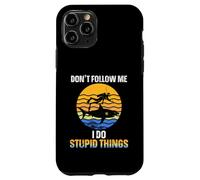 Funny Scuba Diver Don't Follow Me I Do Stupid Things Shark Case for iPhone 11 Pro