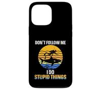 Funny Scuba Diver Don't Follow Me I Do Stupid Things Shark Case for iPhone 13 Pro Max
