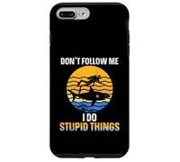 Funny Scuba Diver Don't Follow Me I Do Stupid Things Shark Case for iPhone 7 Plus/8 Plus