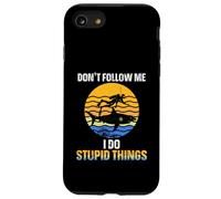 Funny Scuba Diver Don't Follow Me I Do Stupid Things Shark Case for iPhone SE (2020) / 7/8