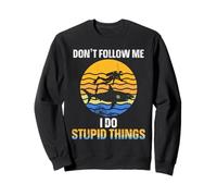 Funny Scuba Diver Don't Follow Me I Do Stupid Things Shark Sweatshirt