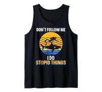 Funny Scuba Diver Don't Follow Me I Do Stupid Things Shark Tank Top