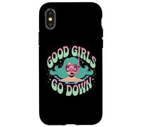 Funny Scuba Diving Ocean Diver Good Girls Go Down Dive Team Case for iPhone X/XS