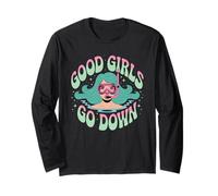 Funny Scuba Diving Ocean Diver Good Girls Go Down Dive Team Long Sleeve T-Shirt