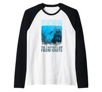 Funny Scuba Diving Themed Graphic for Scuba Diver Raglan Baseball Tee