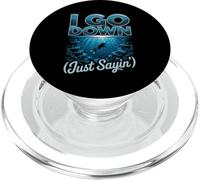Funny Scuba I Go Down Just Sayin Diver Humor PopSockets PopGrip for MagSafe