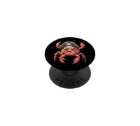 Funny Sea Creature Ocean Pirate Crab Hunting Sailor Gift PopSockets Adhesive PopGrip