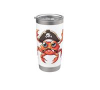 Funny Sea Creature Ocean Pirate Crab Hunting Sailor Gift Stainless Steel Insulated Tumbler