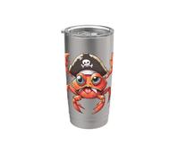 Funny Sea Creature Ocean Pirate Crab Hunting Sailor Gift Stainless Steel Insulated Tumbler