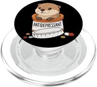 Funny Sea Otter Anti Depressant Zoo Boys Girls PopSockets PopGrip for MagSafe