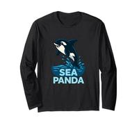 Funny Sea Panda Whale Animal Joke Pun Long Sleeve T-Shirt