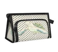 Funny Sea Turtle Polka Dot Travel Toiletry Bag for Women Men Girls Boys Multifunctional Makeup Pouch Bag Wash Toiletries Cosmetic Organizer Shower Bag