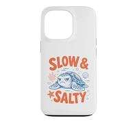 Funny Sea Turtle Slow and Salty Grumpy Ocean Coastal Lover Case for iPhone 13 Pro