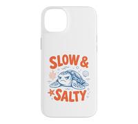 Funny Sea Turtle Slow and Salty Grumpy Ocean Coastal Lover Case for iPhone 14 Plus