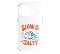 Funny Sea Turtle Slow and Salty Grumpy Ocean Coastal Lover Case for iPhone 16 Pro