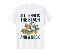 Funny Seagull Beach Reading Book All I Need is THE Beach T-Shirt