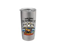 Funny Seagull & Cat Purr Pared for 5th Grade Back to School Stainless Steel Insulated Tumbler