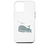 Funny Seagull Fishing on Whale - Nordic Ocean Art Case for iPhone 12 Pro Max
