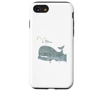 Funny Seagull Fishing on Whale - Nordic Ocean Art Case for iPhone SE (2020) / 7/8