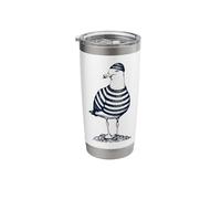 Funny Seagull Maritime Vintage Art Stainless Steel Insulated Tumbler