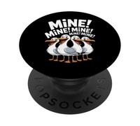 Funny Seagull Mine Saying Cartoon Bird Lover Humor PopSockets Adhesive PopGrip