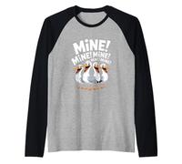 Funny Seagull Mine Saying Cartoon Bird Lover Humor Raglan Baseball Tee
